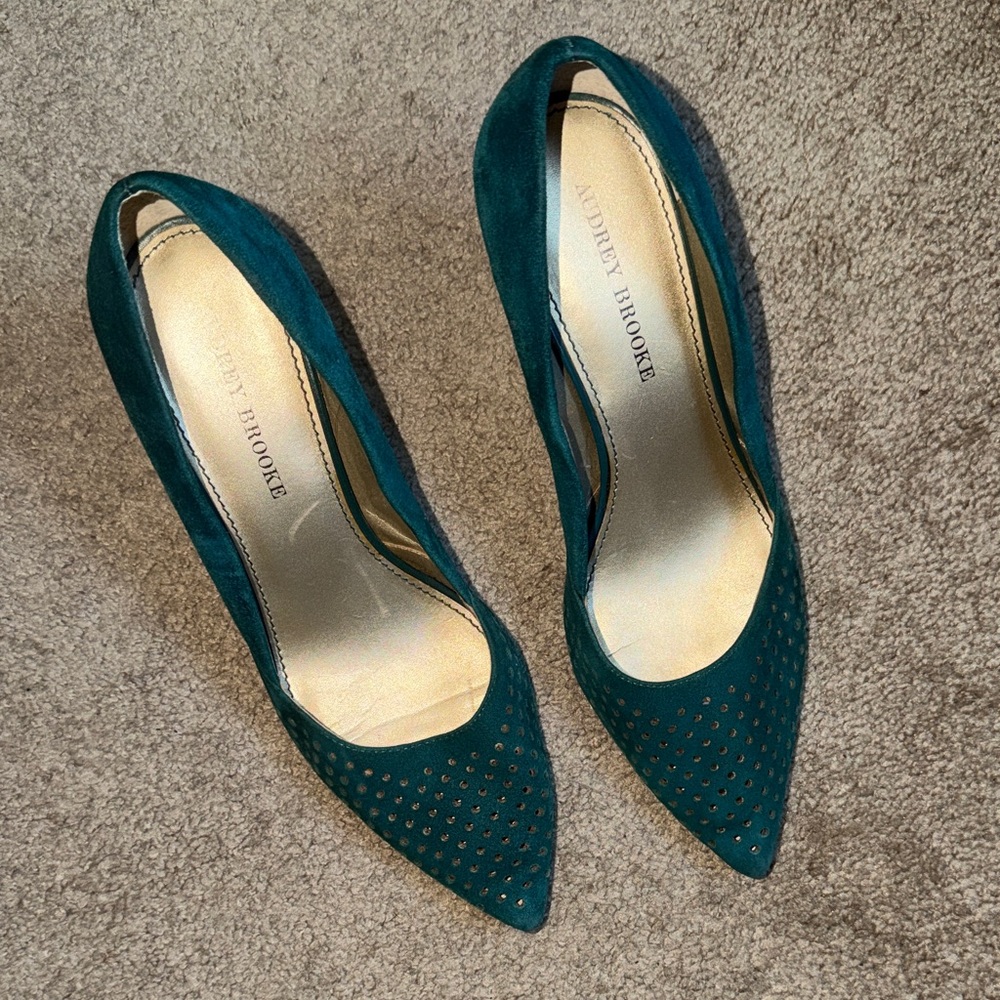 Audrey Brooke Dark Teal Heels